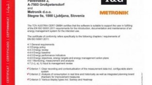 [독일] 메피스에너지, 에너지 관리 국제 표준 ISO 50001 준수 인증서 획득