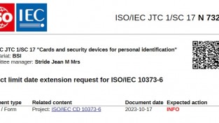 [특집-ISO/IEC JTC 1/SC 17 활동] ⑫Project limit date extension request for ISO/IEC 10373-6
