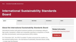 [영국] 국제 지속가능성 표준 위원회(ISSB), ESG 공시 표준 조정을 위한 WG 및 SSAF 구성