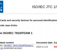 [특집-ISO/IEC JTC 1/SC 17 활동] 23. Result of voting on ISO/IEC 7810/FDAM 1