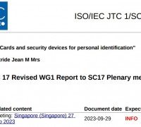 [특집-ISO/IEC JTC 1/SC 17 활동] ①Meeting: Singapore (Singapore) 27 Sep 2023