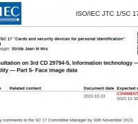 [특집-ISO/IEC JTC 1/SC 17 활동] 17. SC 37 Consultation on 3rd CD 29794-5… 2023년 11월23일까지 청취한 의견 종합