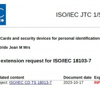 [특집-ISO/IEC JTC 1/SC 17 활동] ⑪Project limit date extension request for ISO/IEC 18103-7