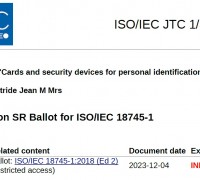 [특집-ISO/IEC JTC 1/SC 17 활동] 31. Result of voting on SR Ballot for ISO/IEC 18745-1(N 7341)