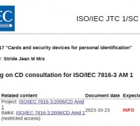 [특집-ISO/IEC JTC 1/SC 17 활동] 14. Result of voting on CD consultation for ISO/IEC 7816-3 AM 1