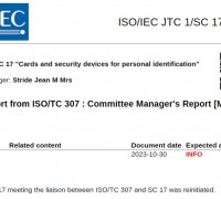 [특집-ISO/IEC JTC 1/SC 17 활동] 18. Liaison Report from ISO/TC 307 : Committee Manager's Report [Montreal 10-2023]